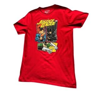 Justice League T Shirt Tee Boys L. New